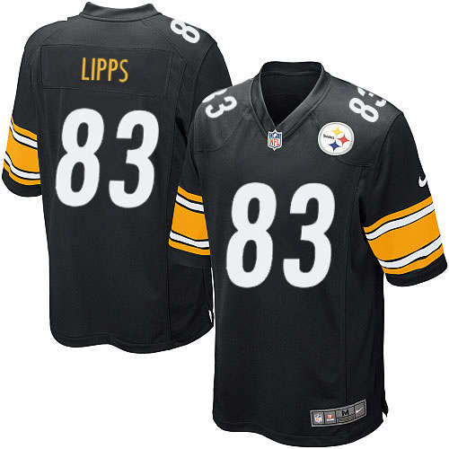 Men's Game Louis Lipps Nike Jersey Black Home - #83 NFL Pittsburgh Steelers